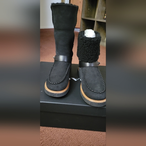 COACH Shearling Moto Boots - Picture 7 of 16